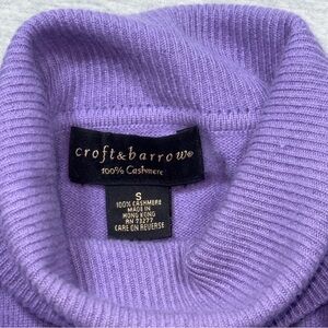 Croft & Barrow Women 100% Cashmere Sweater Size Small Lavender Long Sleeve Knit